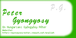 peter gyongyosy business card