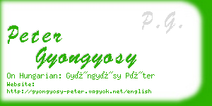 peter gyongyosy business card